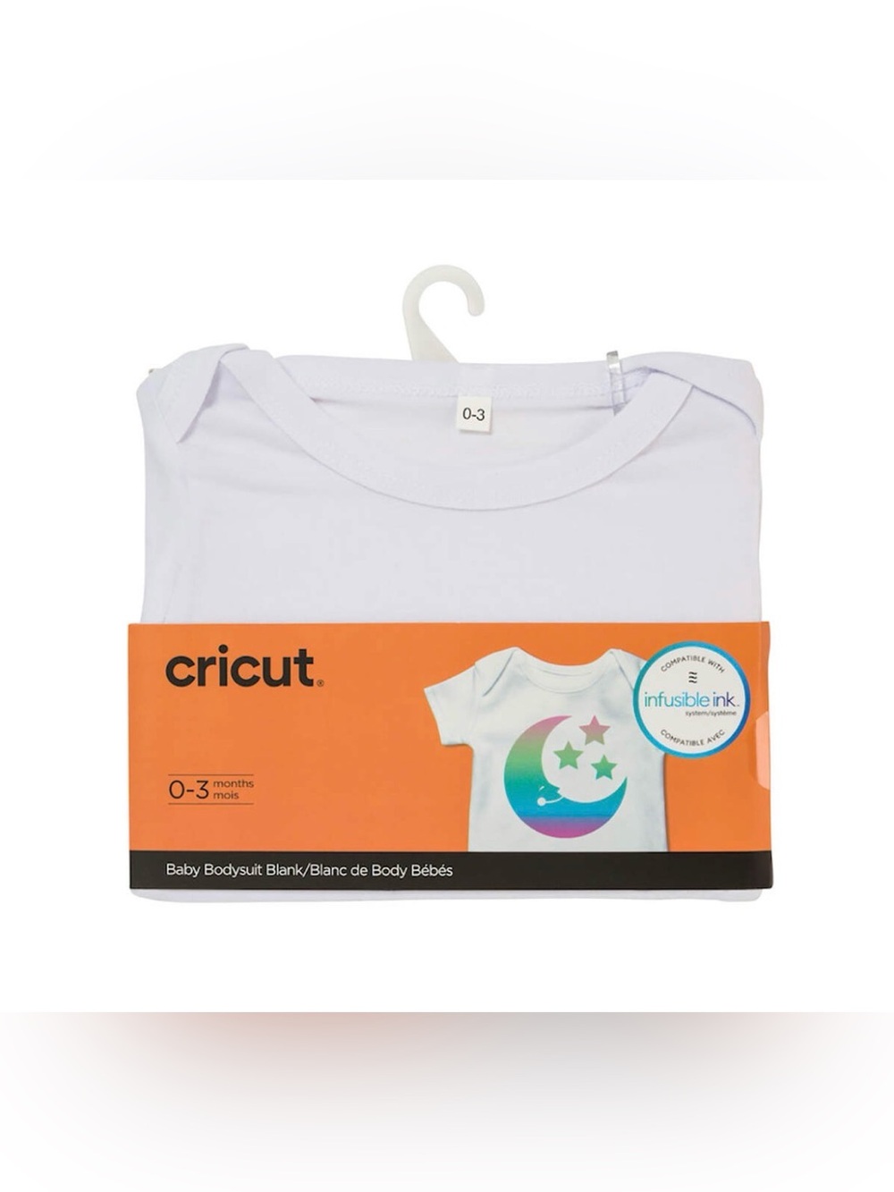 2 Cricut Baby Bodysuit Blank Onesie White 0-3 Months Infusible Ink